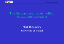 Sunyaev-Zel`dovich Effect (Mark Birkinshaw)