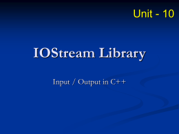IOStream Library