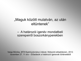 vargamonika20121127 - MTA Nyelvtudományi Intézet
