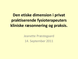 Jeanette Præstegaard - Danske Fysioterapeuter