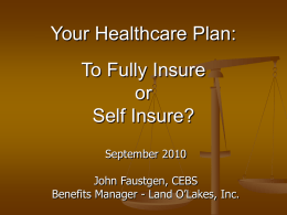 Fully-Insure or Self-Insure