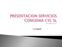 PRESENTACION SERVICIOS CONGENIA CYL SL