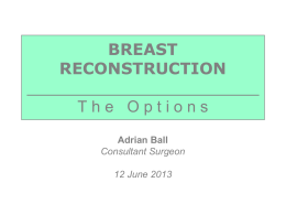 Mr Adrian Ball - Breast reconstruction - the options