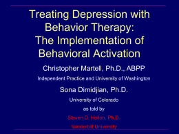 Behavioral Activation Powerpoint Slides