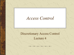 Access Control Models