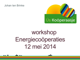 workshop energiecoöperatie