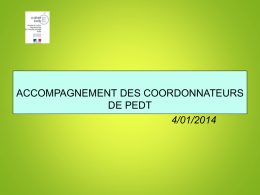 Formation coordonnateurs PEDT 4-04-2014