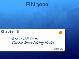 Risk and Return: CAPM