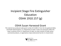 Portable Fire Extinguisher Training