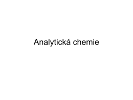 Analytická chemie – seminář