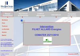 Intervention FILHET ALLARD Energies - CEMATER