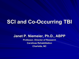 SCI and Co-Occurring TBI - Medical University of South Carolina