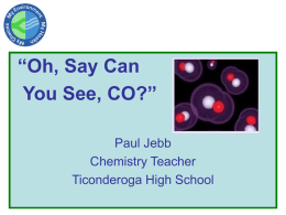 CO Poisoning Slides for Teachers