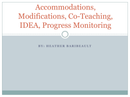 Accommodations, Modifications, Co