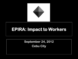 EPIRA Impact to Workers_apl-sep2012