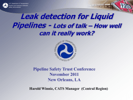 PHMSA Office of Pipeline Safety