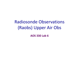 Upper Air Observations