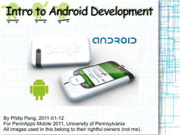 2011-01-12 Intro to Android Development
