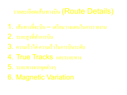 รายละเอียดเส้นทางบิน (Route Details)
