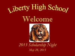 Liberty Scholarship Awards Ceremony 2013