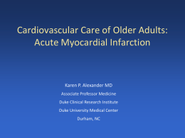 Acute MI in Older Adults:Slides