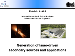Generation of laser-accelerated ions and secondary sources - ELI-NP