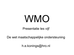 WMO presentatie les 5