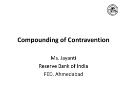 Compounding of Contravention