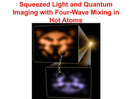 Quantum Imaging with light from four-wave mixing