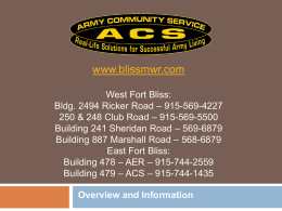 ARMY COMMUNITY SERVICE
