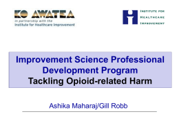 Tackling opioid related harm