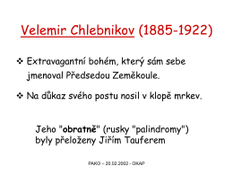 Velemir Chlebnikov (1885