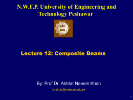 NWFP University of Engineering and Technology Peshawar