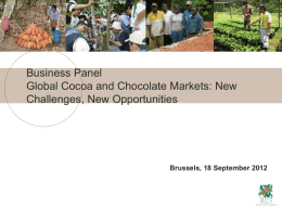 Global Cocoa and Chocolate Markets: New Challenges