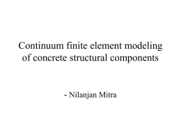 Continuum finite element modeling of concrete structural
