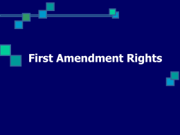 First Amendment Rights