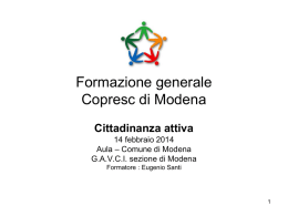 (GAVCI Modena) - Cittadinanza attiva e collettivit&agrave; (slide)