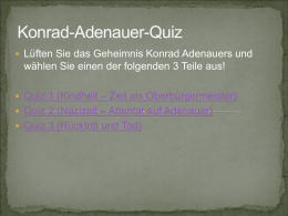 Quiz 1 - Konrad-Adenauer
