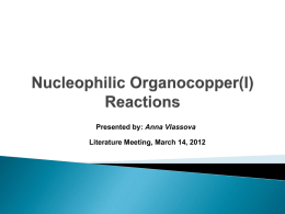 Nucleophilic Organocopper(I) Reactions