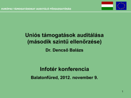 Dr. Dencső Balázs Infotér konferencia Balatonfüred, 2012