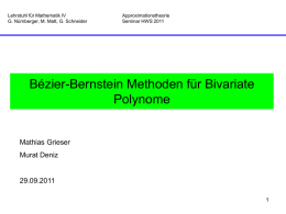 Bivariate Bezier-Bernstein Methoden