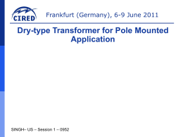 Dry-type Transformer for Pole Mounted Application