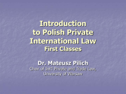A PowerPoint presentation - 1st Classes - Mateusz Pilich