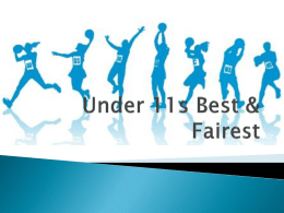 Under 11s Best & Fairest