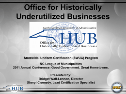 Historically Underutilized Businesses