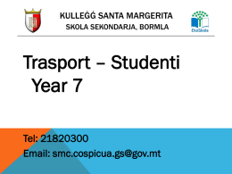 Trasport - St Margaret College Secondary School