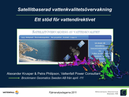 Satellitbaserad vattenkvalitetsövervakning