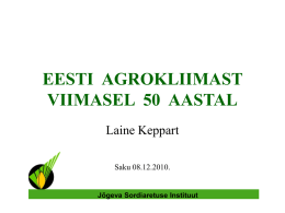 Eesti agrokliimast viimasel 50 aastal