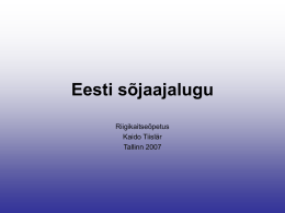 Eesti sõjaajalugu - Kaitseministeerium