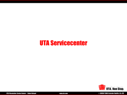 Präsentation UTA Servicecenter